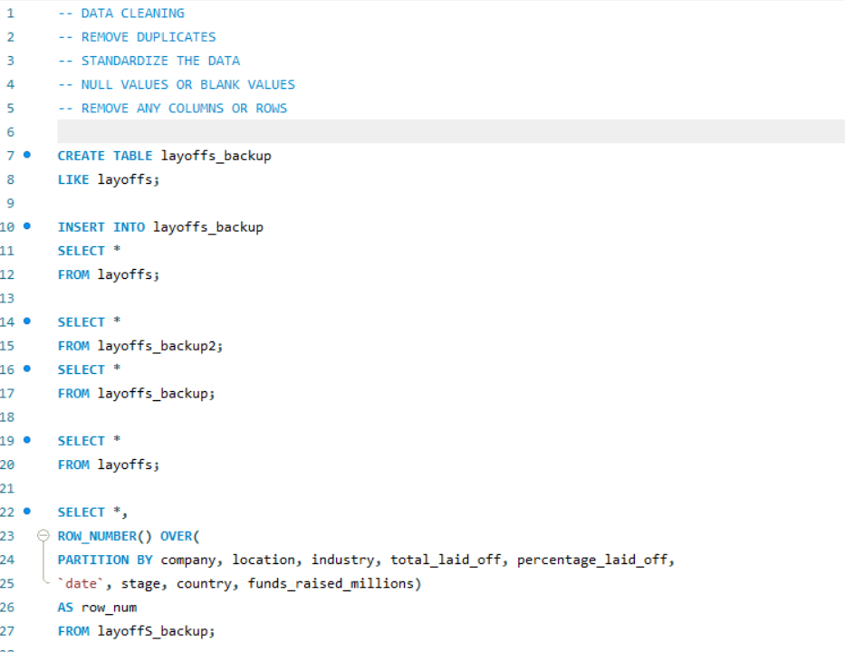 SQL Cleaning